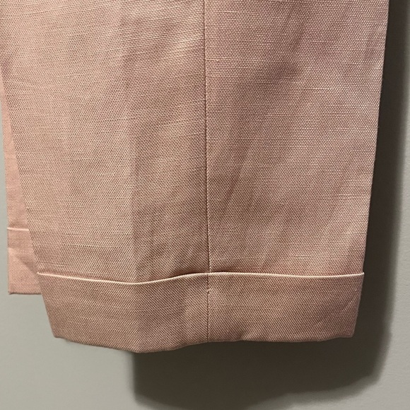 Frank And Oak High Waist Ankle Linen Blend Pant Cuffs - Picture 10 of 10